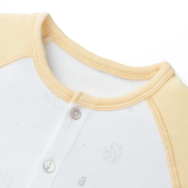 Set 2 Bộ kháng khuẩn Modal ngắn Cầu vồng Animo VD1023002 (0-24M,Vàng)