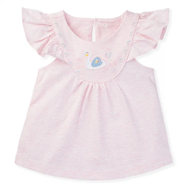 Bộ bé gái lửng Thiên Nga Animo VD1223050 (6M-6Y,Hồng nhạt)