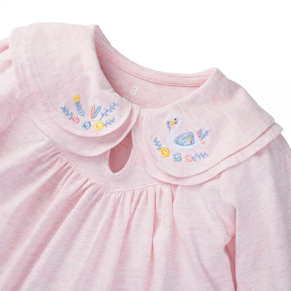 Đầm bé gái Thiên Nga Animo VD1223054 (6M-6Y,Hồng nhạt)