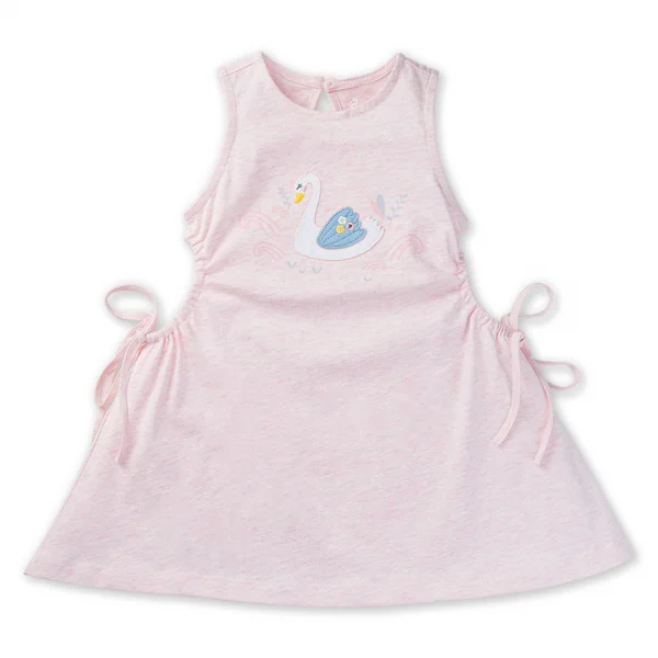 Đầm bé gái Thiên Nga Animo VD1223053 (6M-6Y,Hồng nhạt)