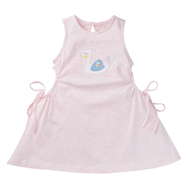 Đầm bé gái Thiên Nga Animo VD1223053 (6M-6Y,Hồng nhạt)