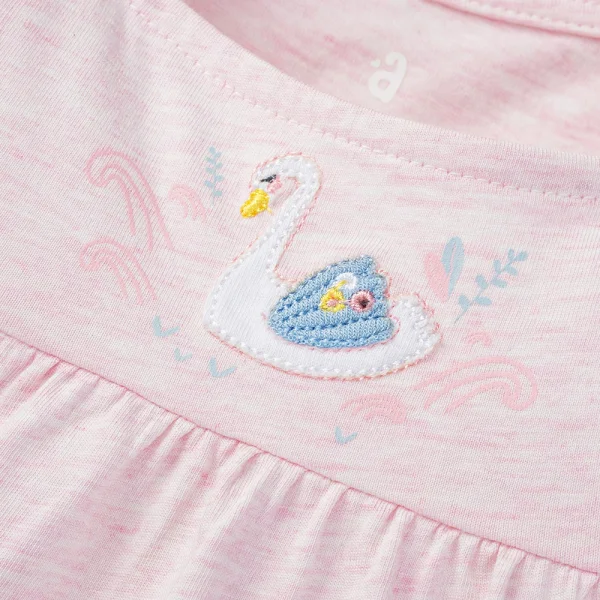 Đầm bé gái Thiên Nga Animo VD1223052 (6M-6Y,Hồng)