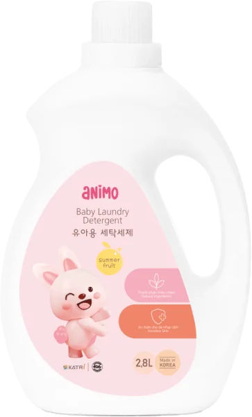 Nước giặt cho bé Animo hương trái cây mùa hè chai 2,8L