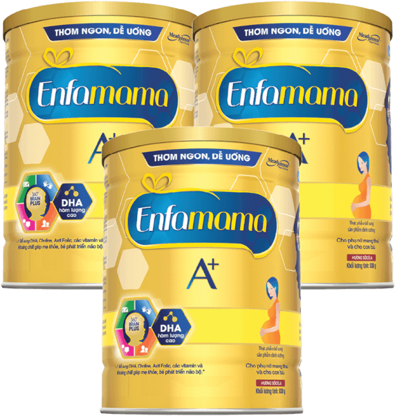 Combo 3 Thực phẩm bổ sung Sản phẩm dinh dưỡng Enfamama A+ hương chocolate 360° Brain Plus 830G