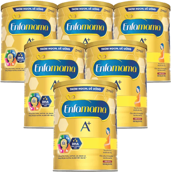 Combo 6 Thực phẩm bổ sung Sản phẩm dinh dưỡng Enfamama A+ hương chocolate 360° Brain Plus 830G