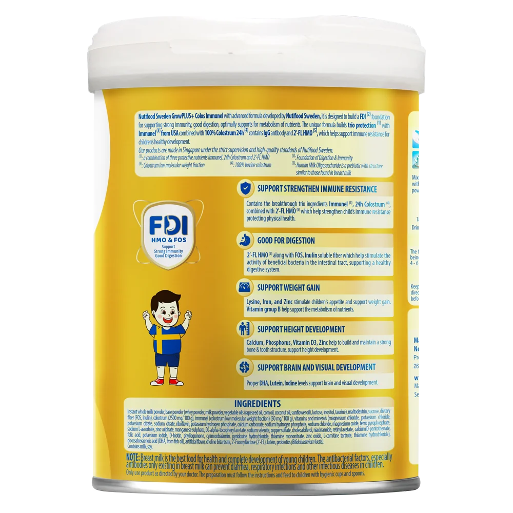 Sản phẩm dinh dưỡng công thức GrowPLUS+ Colos Immunel 1+, 800g (1-2 tuổi)