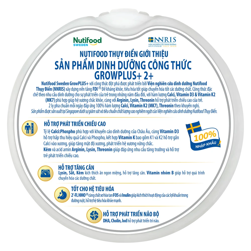 Combo 2 Sản phẩm dinh dưỡng công thức GrowPLUS+ 2+ (Bạc), 800g (trên 2 tuổi)