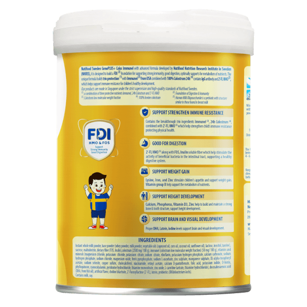 Sản phẩm dinh dưỡng công thức GrowPLUS+ Colos Immunel 2+, 800g ( trên 2 tuổi)