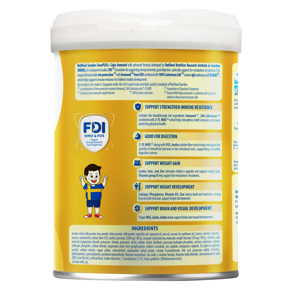 Combo 2 Sản phẩm dinh dưỡng công thức GrowPLUS+ Colos Immunel 2+, 800g ( trên 2 tuổi)