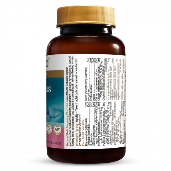 Combo 2 Vitamin tổng hợp cho mẹ bầu và mẹ cho con bú Herbs of Gold Pregnancy Plus 1-2-3