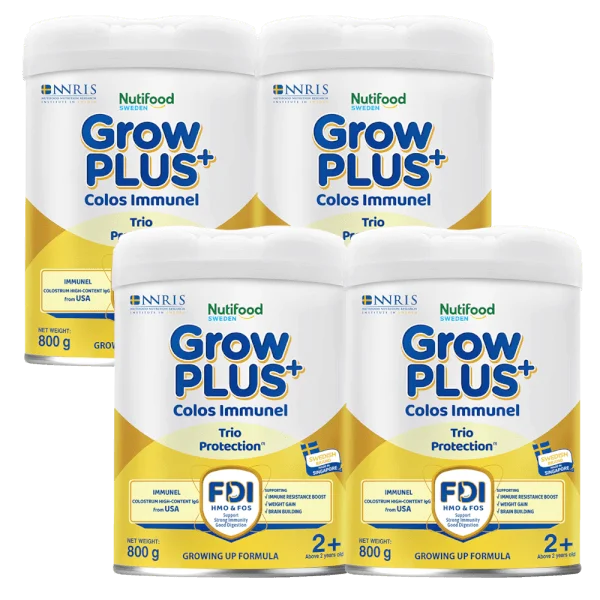 Combo 4 Sản phẩm dinh dưỡng công thức GrowPLUS+ Colos Immunel 2+, 800g ( trên 2 tuổi)