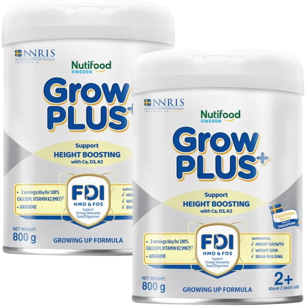 Combo 2 Sản phẩm dinh dưỡng công thức GrowPLUS+ 2+ (Bạc), 800g (trên 2 tuổi)