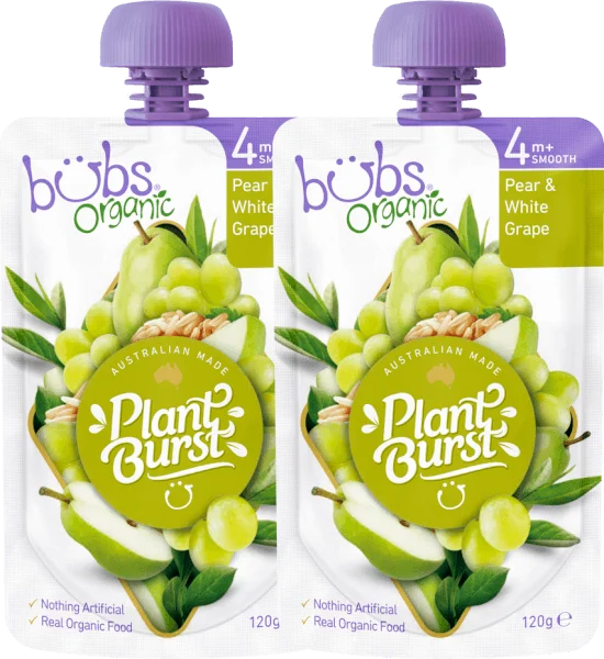 Combo 2 Trái Cây Nghiền Bubs Organic Lê