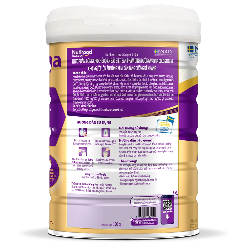 Combo 2 lon Sữa Nutifood Varna Colostrum 850g