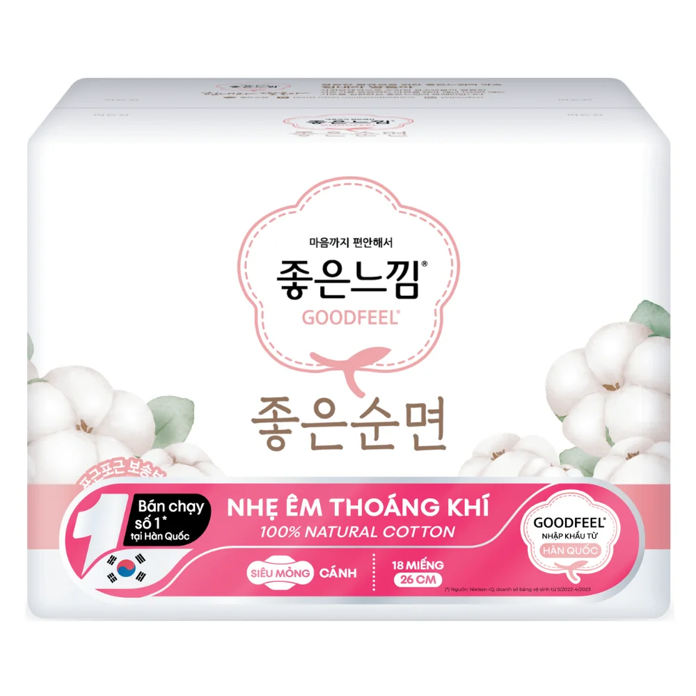 Băng vệ sinh Goodfeel bề mặt cotton tự nhiên