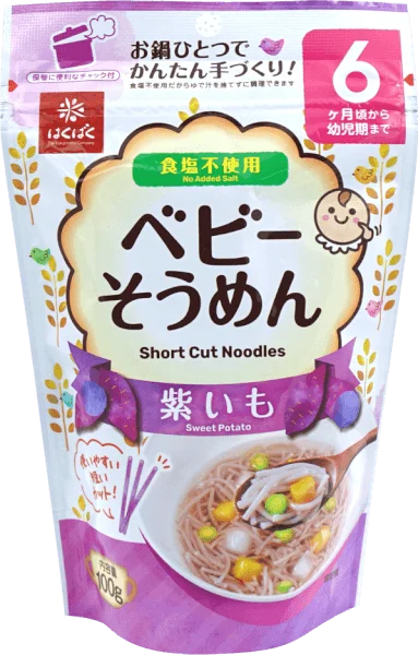 Mì ăn dặm Hakubaku - Mì Baby Somen vị khoai lang