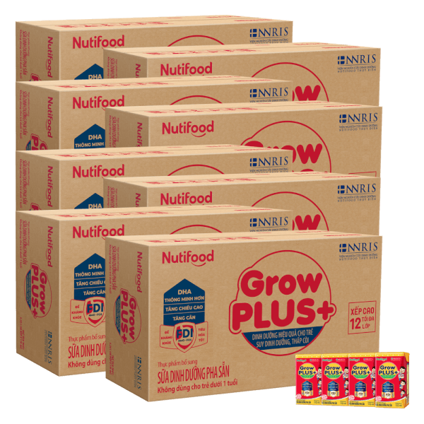 Combo 8 Thùng Sữa GrowPLUS+ Hộp 110ml (lốc 4 hộp)