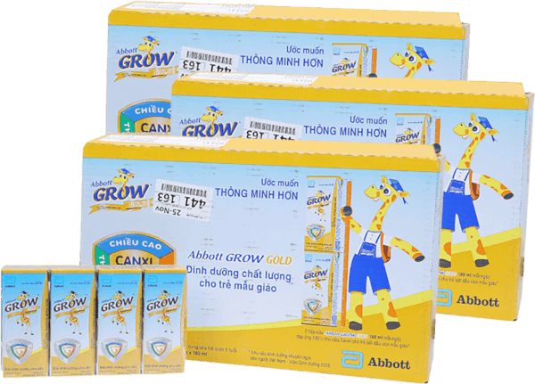 Combo 3 Thùng Sữa Abbott Grow Gold hương vani 110ML - Lốc 4 (Từ 1 tuổi)