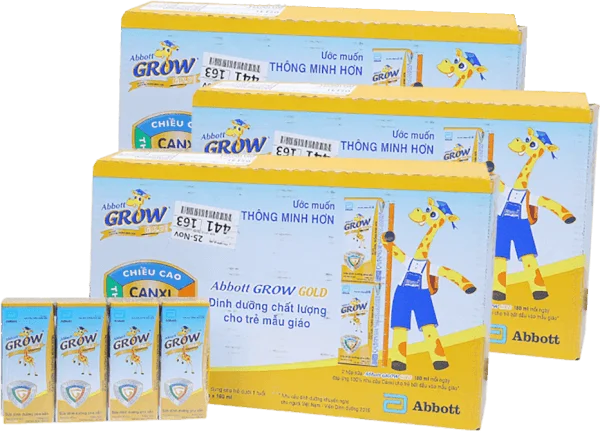 Combo 3 Thùng Sữa Abbott Grow Gold hương vani 110ML - Lốc 4 (Từ 1 tuổi)
