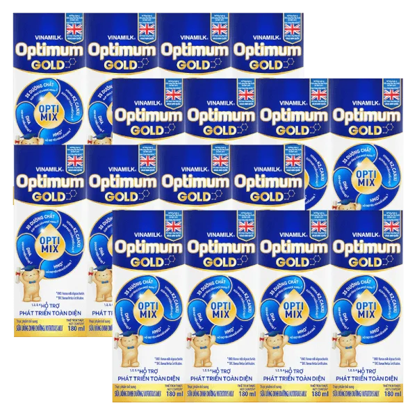 Combo 4 Sữa uống dinh dưỡng Optimum Gold 180ml (Lốc 4 hộp)