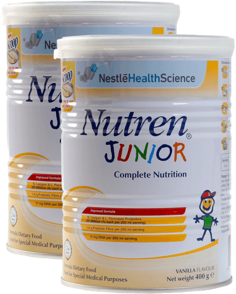 Combo 2 lon Thực phẩm dinh dưỡng y học Nutren JUNIOR 400g (1-10 tuổi)