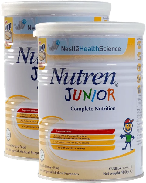 Combo 2 lon Thực phẩm dinh dưỡng y học Nutren JUNIOR 400g (1-10 tuổi)