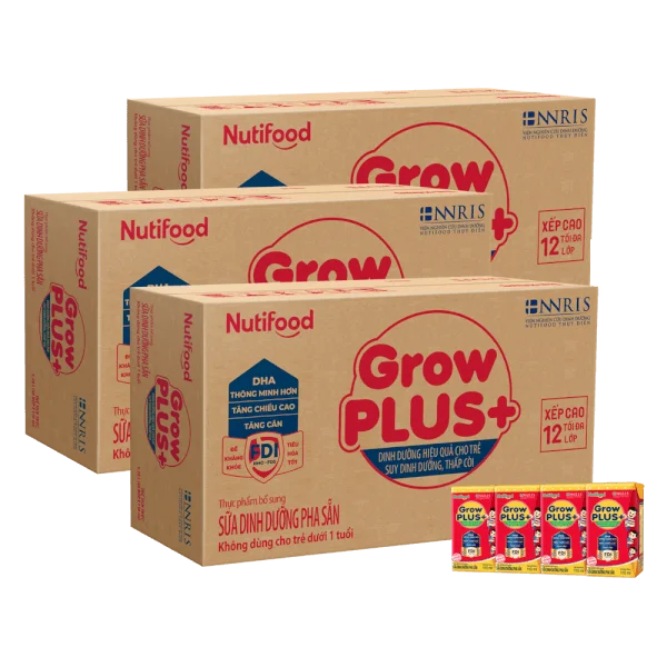 Combo 3 thùng Sữa GrowPLUS+ Hộp 110ml (lốc 4 hộp)