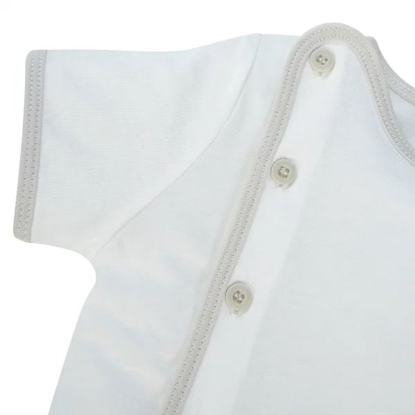 Combo 3 Cặp áo sơ sinh cài giữa tay ngắn Animo KV123017 (NB,Xám họa tiết_Trắng)