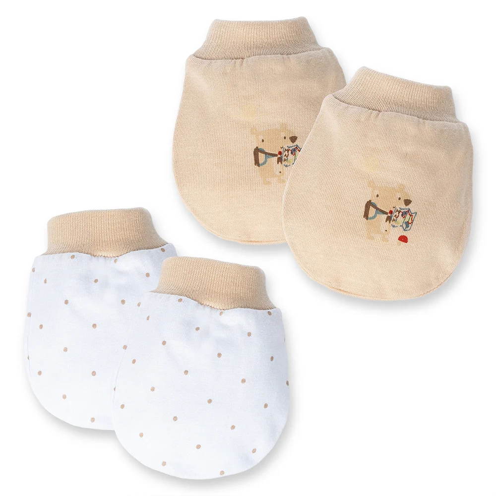 Cặp bao tay sơ sinh bo Animo HN522052 (NB,Beige) (Giao mẫu ngẫu nhiên)
