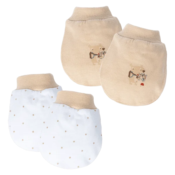 Cặp bao tay sơ sinh bo Animo HN522052 (NB,Beige) (Giao mẫu ngẫu nhiên)