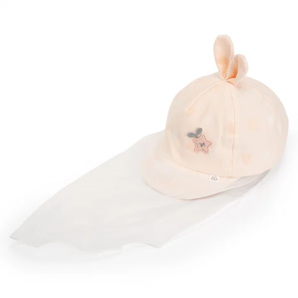 Nón lưỡi trai khăn voan bé gái Animo A2312_MN010 (44cm,Hồng)