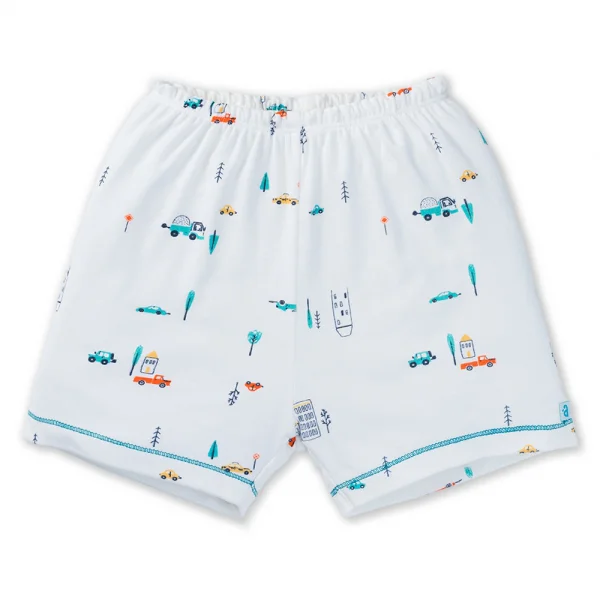 Set 2 Bộ kháng khuẩn Modal ngắn Xe hơi Animo VD1023003 (0-24M,Xanh ngọc)