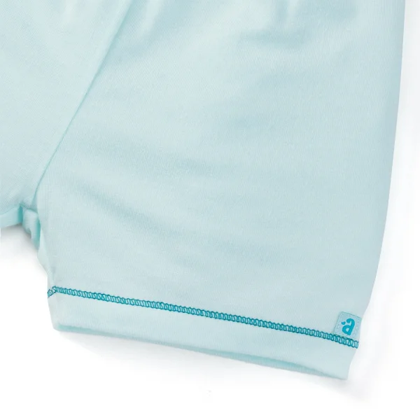 Set 2 Bộ kháng khuẩn Modal ngắn Xe hơi Animo VD1023003 (0-24M,Xanh ngọc)