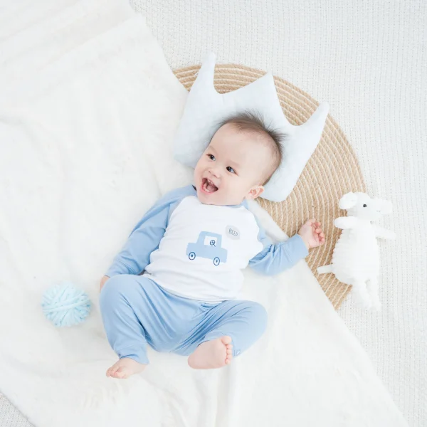 Set 2 Bộ kháng khuẩn Modal dài Xe hơi Animo VD1023005 (0-24M,Xanh biển)