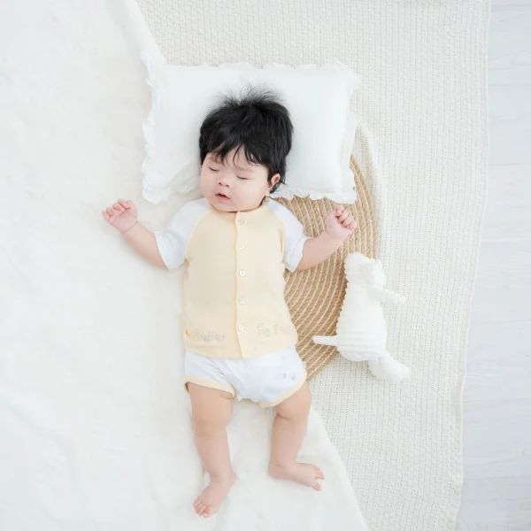 Set 2 Bộ kháng khuẩn Modal ngắn Cầu vồng Animo VD1023002 (0-24M,Vàng)