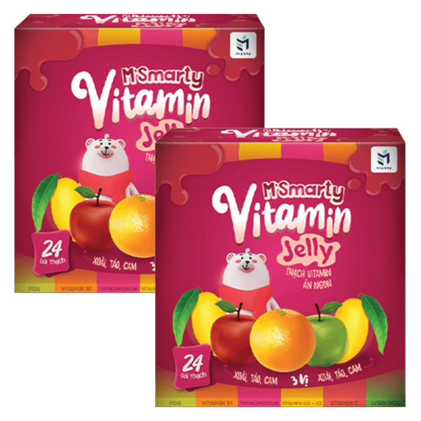 Combo 2 Thạch Jelly bổ sung Vitamin cho bé M'Smarty Vitamins Jelly