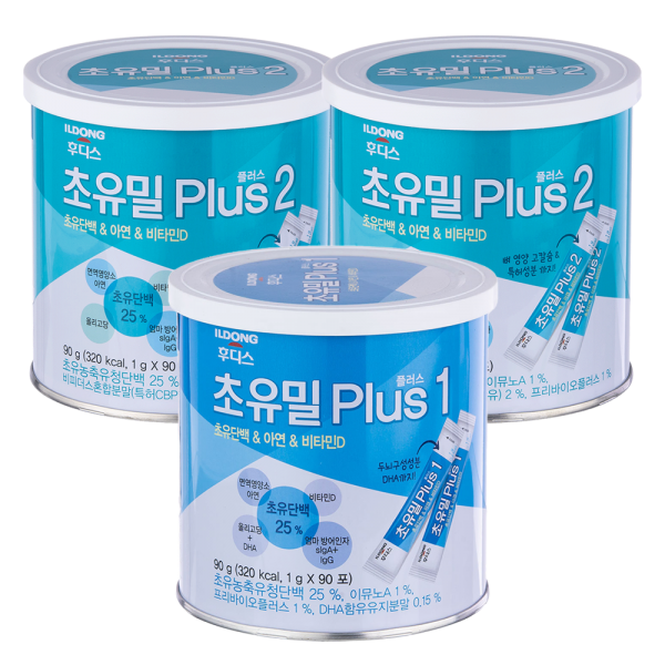 Combo 1 Sữa non Ildong số 1 90g (0-1 tuổi) và 2 Sữa non Ildong số 2 90g (1-9 tuổi)