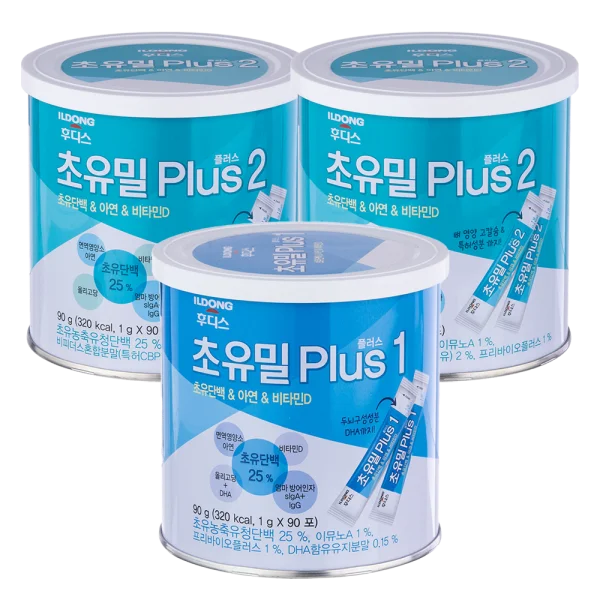 Combo 1 Sữa non Ildong số 1 90g (0-1 tuổi) và 2 Sữa non Ildong số 2 90g (1-9 tuổi)