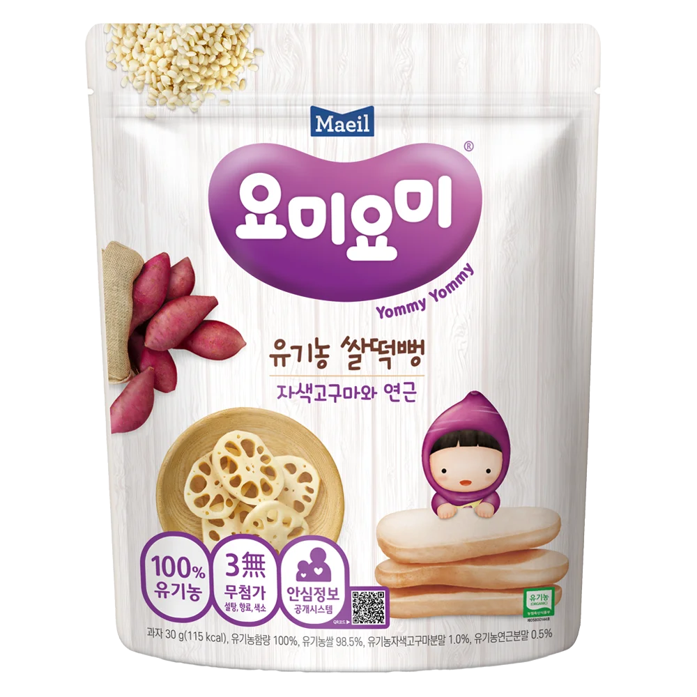 Bánh Gạo Hữu Cơ Yommy Maeil Vị Khoai Lang Và Củ Sen