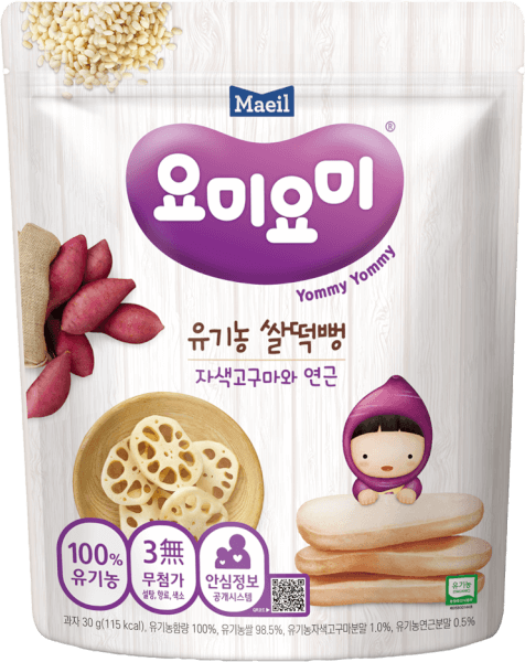 Bánh Gạo Hữu Cơ Yommy Maeil Vị Khoai Lang Và Củ Sen