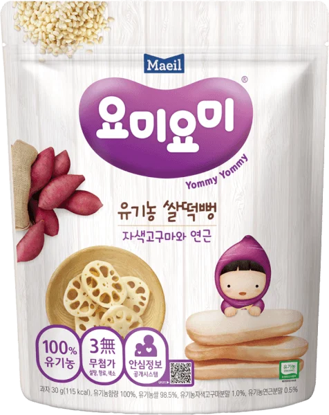 Bánh Gạo Hữu Cơ Yommy Maeil Vị Khoai Lang Và Củ Sen