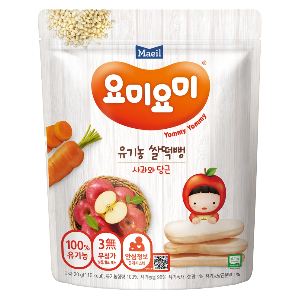 Bánh Gạo Hữu Cơ Yommy Maeil Vị Táo Và Cà Rốt
