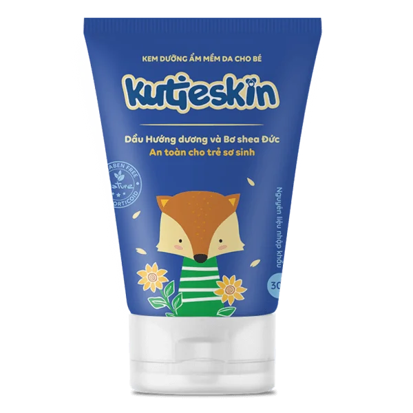 Kem dưỡng ẩm mềm da cho bé Kutieskin 30g + Kem bôi dịu da cho bé Kutieskin 5g