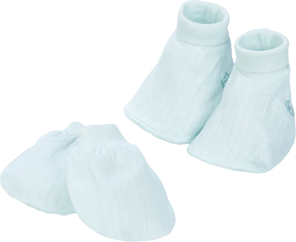 Bộ bao tay chân sơ sinh bo BA423026 (NB,Xanh ngọc)