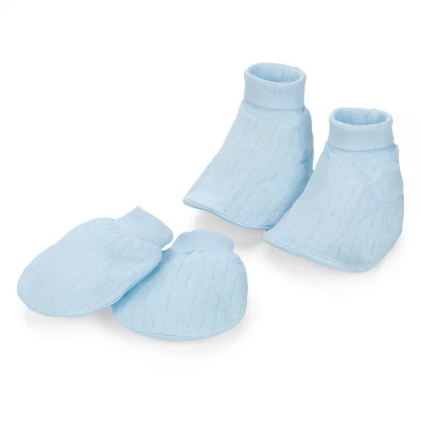 Bộ bao tay chân sơ sinh bo BA423024 (NB,Xanh)