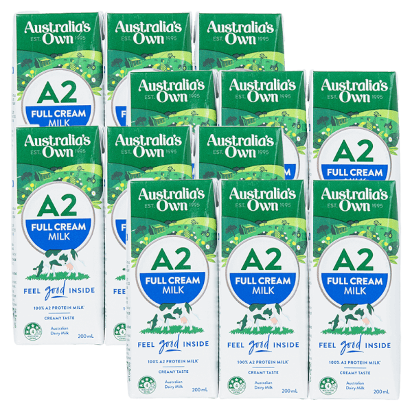 Combo 4 Sữa tươi tiệt trùng nguyên kem Australia's Own A2 Lốc 3x200ml