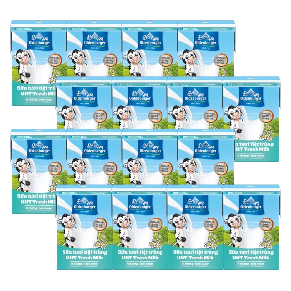 Combo 4 Sữa tươi tiệt trùng Oldenburger ít đường 110ml (lốc 4 hộp)