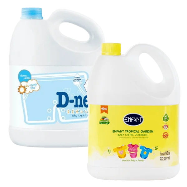 Combo 1 Nước xả Enfant Tropical Garden 3L và 1 Nước giặt quần áo em bé D-nee Xanh - Lovely Sky 3L