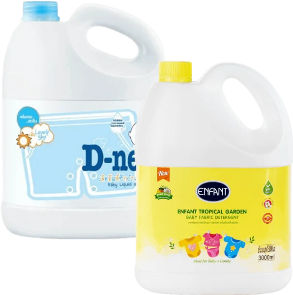 Combo 1 Nước xả Enfant Tropical Garden 3L và 1 Nước giặt quần áo em bé D-nee Xanh - Lovely Sky 3L