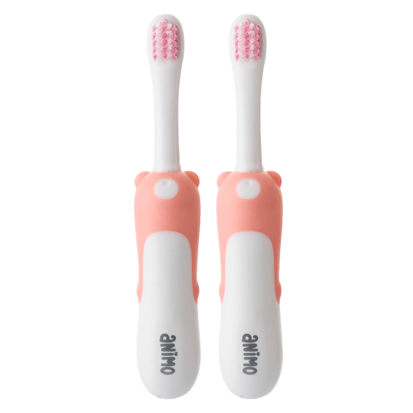 Combo 2 Bàn chải đầu mềm cho bé Animo (hồng, RKX4024)